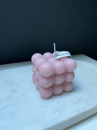 Bubbel geurkaars roze