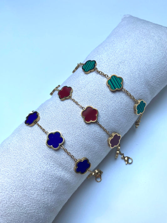 Clover armband blauw
