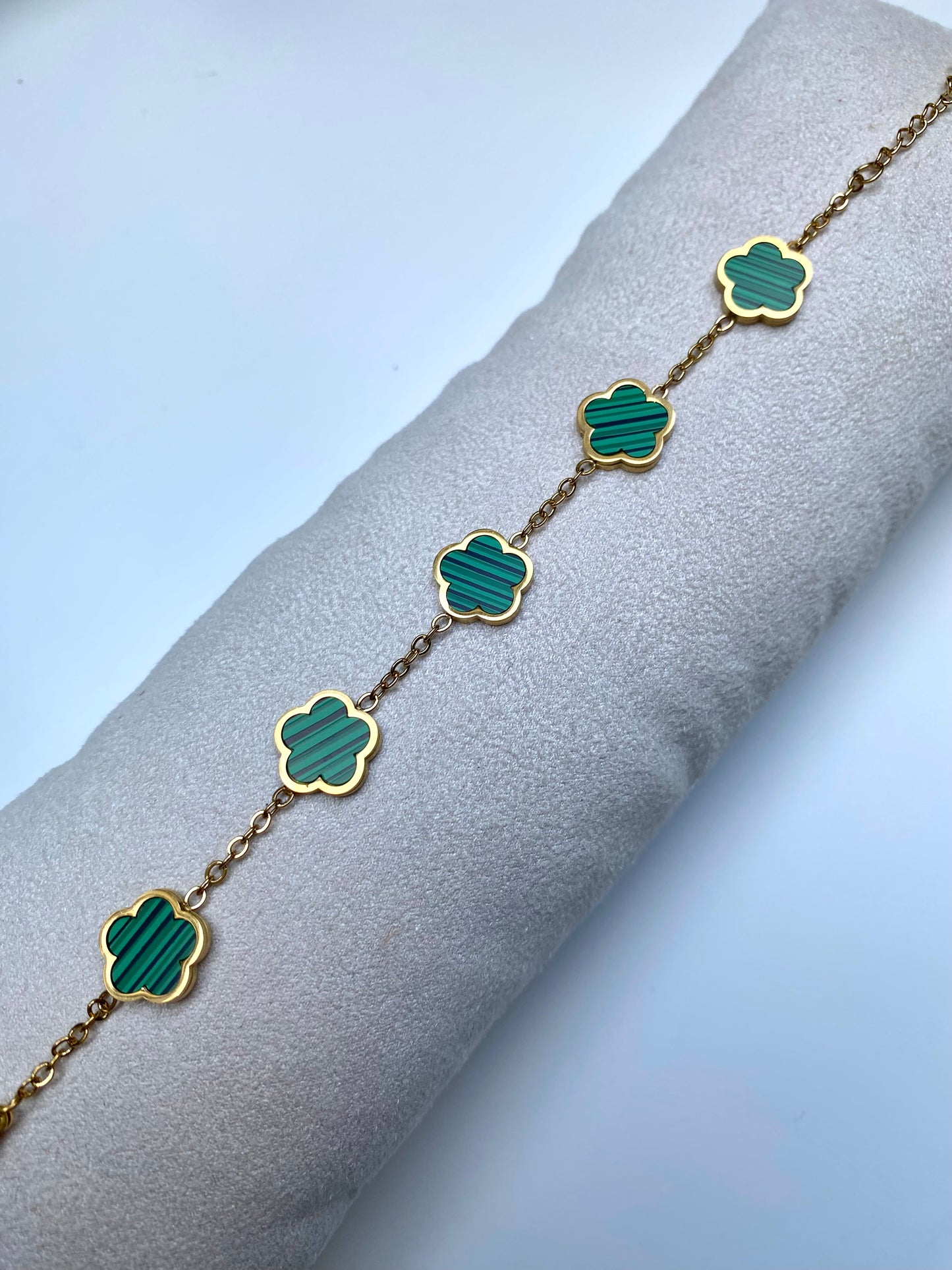 Clover armband groen
