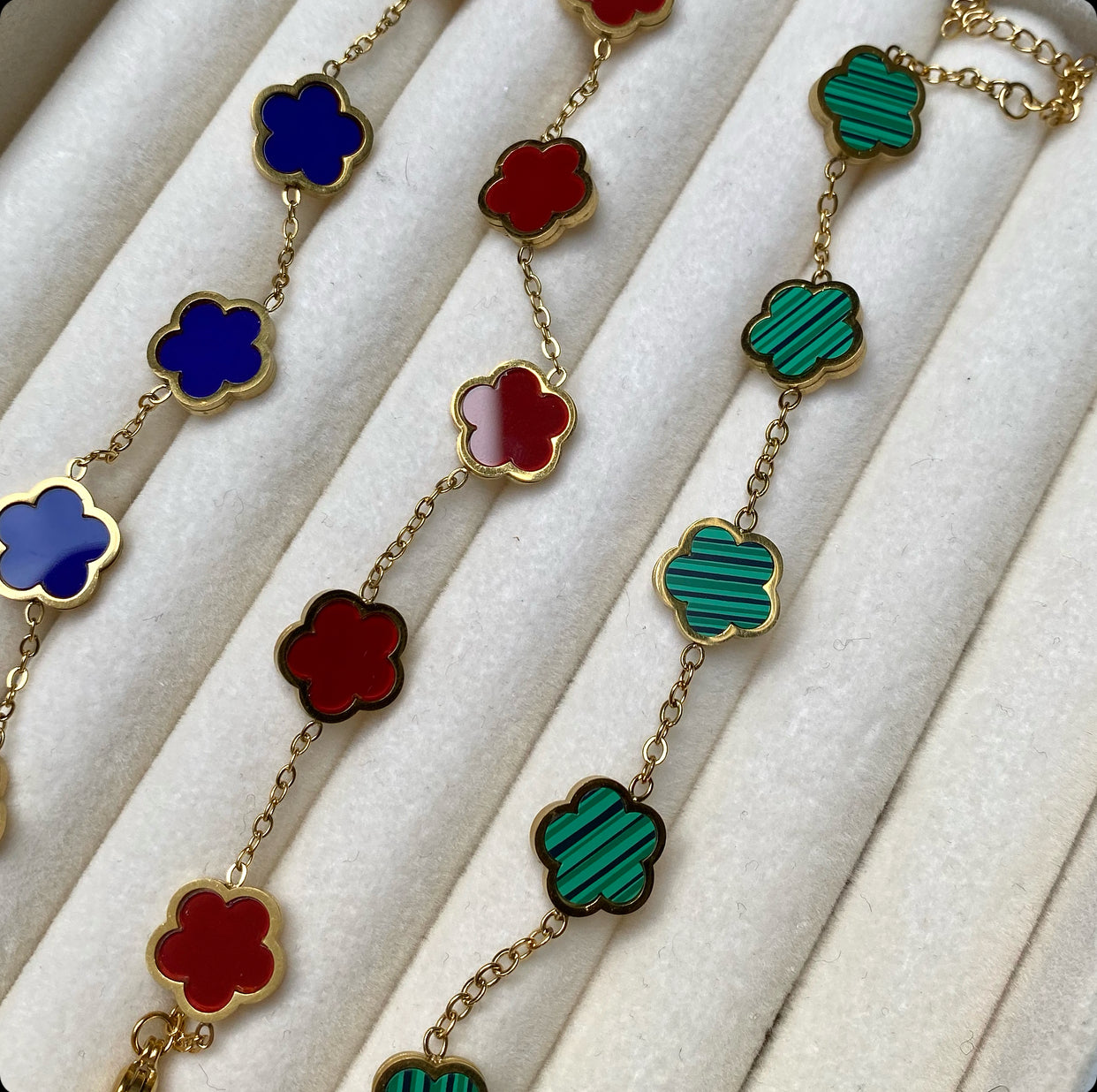 Clover armband blauw