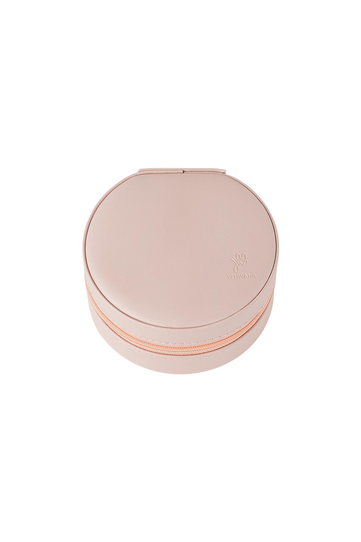 Jewellery box rond roze