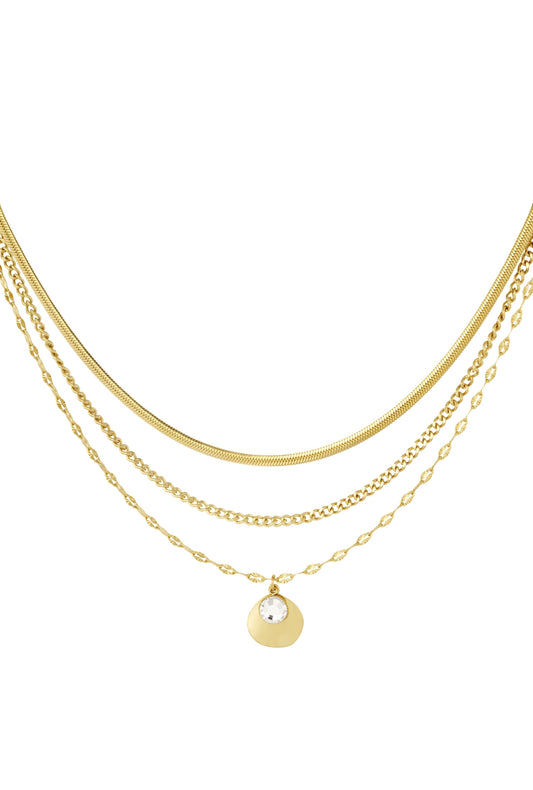 Ketting 3 laags goudkleur