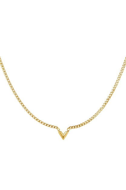 Ketting V goudkleur 