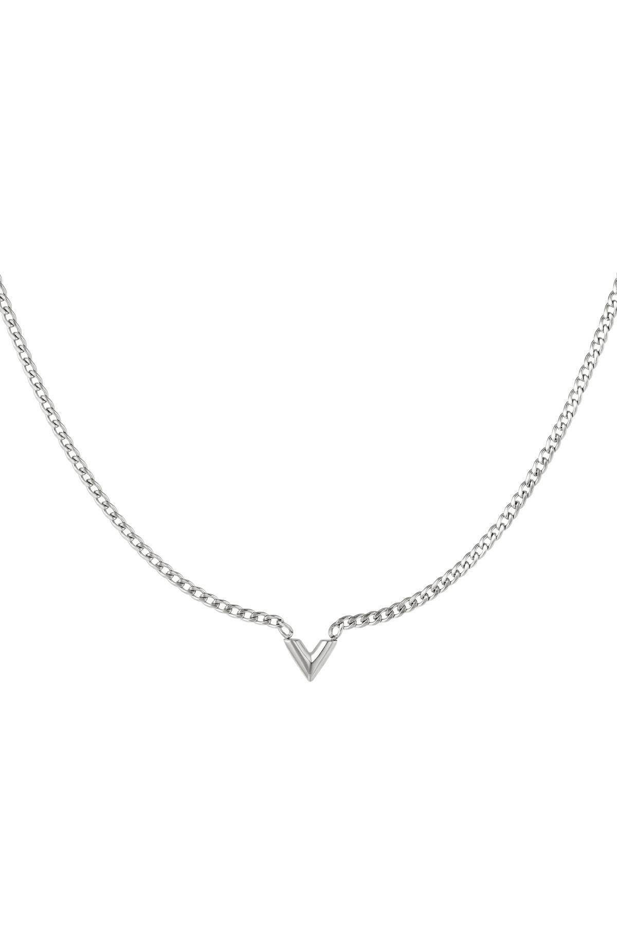 Ketting V zilverkleur