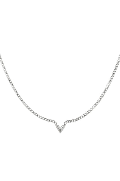 Ketting V zilverkleur
