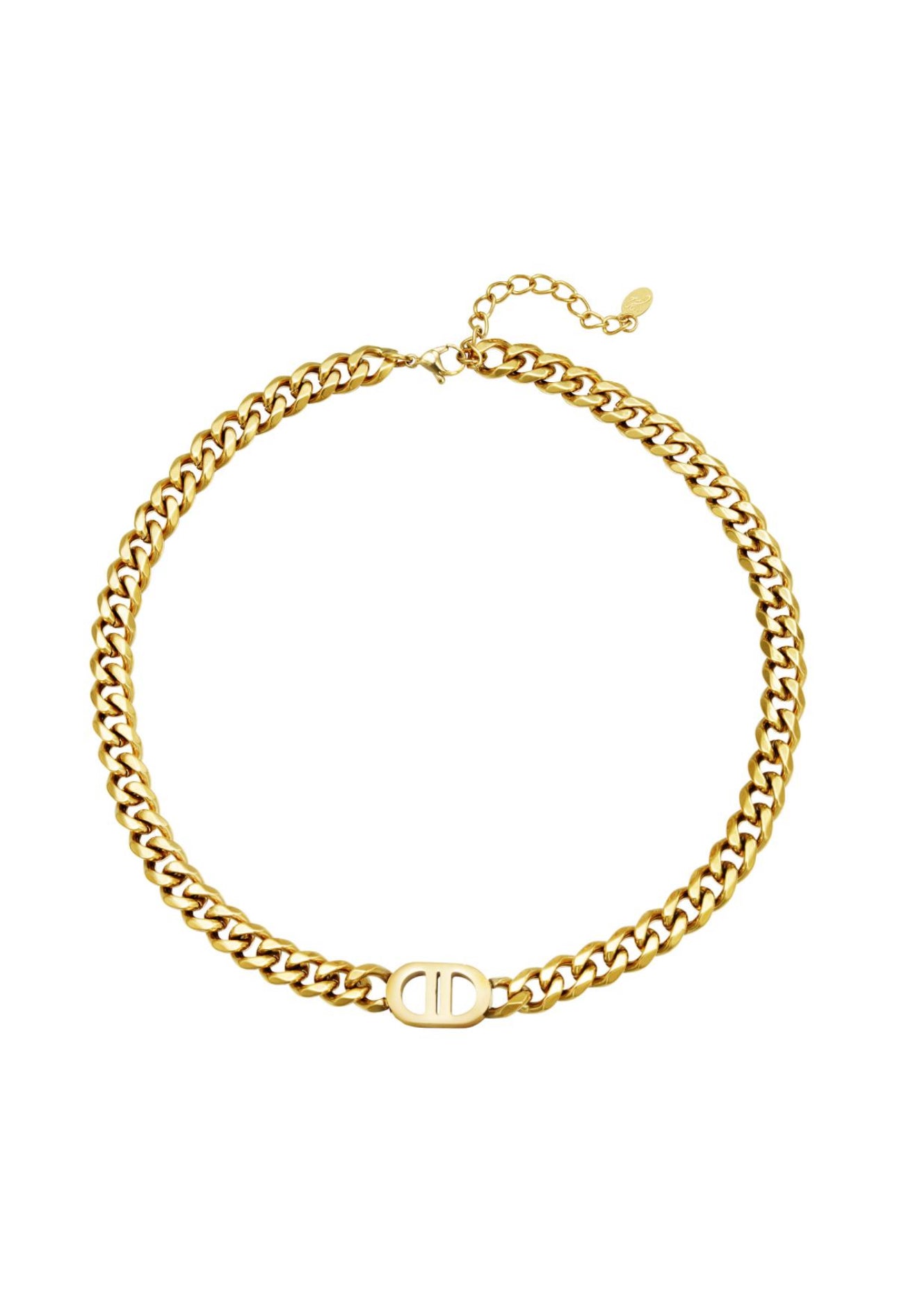 Ketting chunky schakels goudkleur 