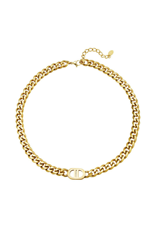 Ketting chunky schakels goudkleur 