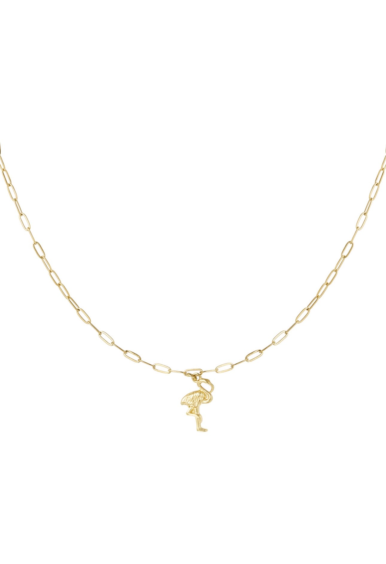 Ketting met flamingo hanger Goudkleur 