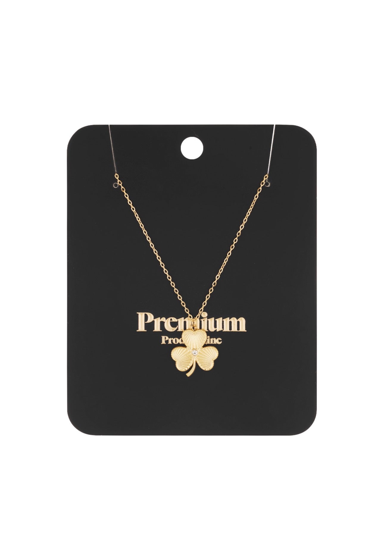 Ketting klaver met strass steen