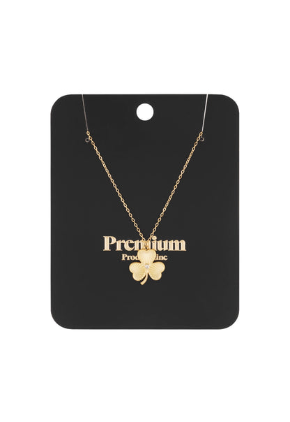 Ketting klaver met strass steen