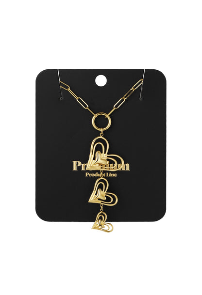 Lange ketting met hartjes