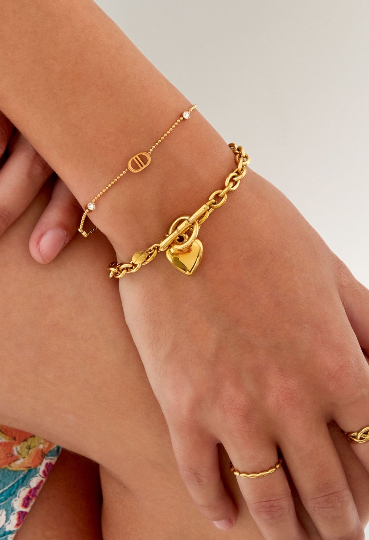 Minimalistische armband luxe & strass steentjes Premium stainless steel