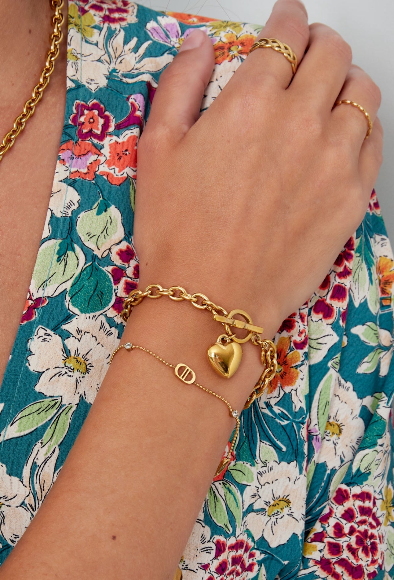Minimalistische armband luxe & strass steentjes Waterproof en nikkelvrij 