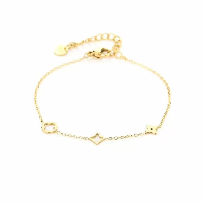 Minimalistische armband Goudkleur met figuurtjes
