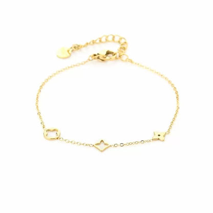 Minimalistische armband Goudkleur met figuurtjes