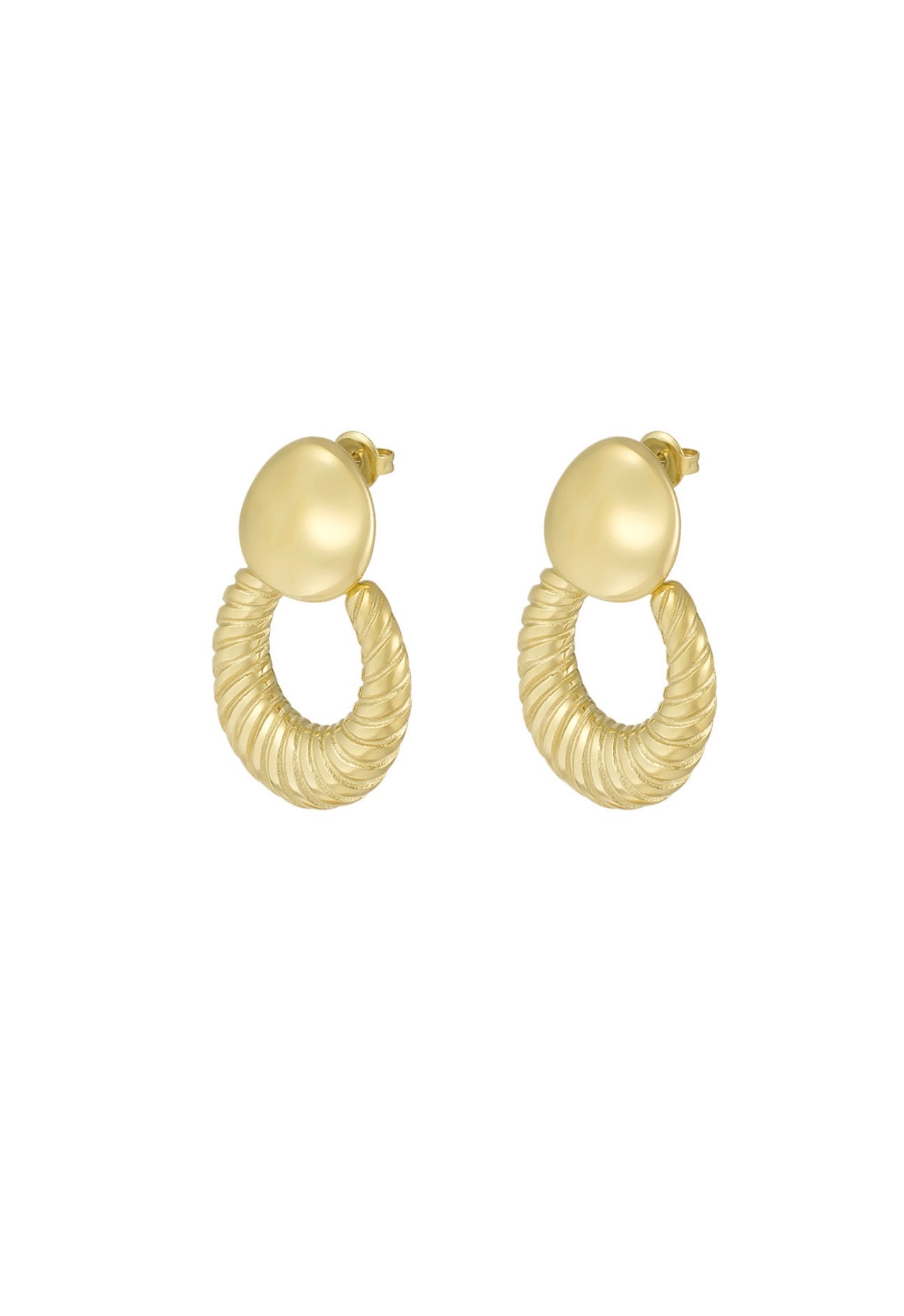 Oorbellen statement rond Goudkleur 