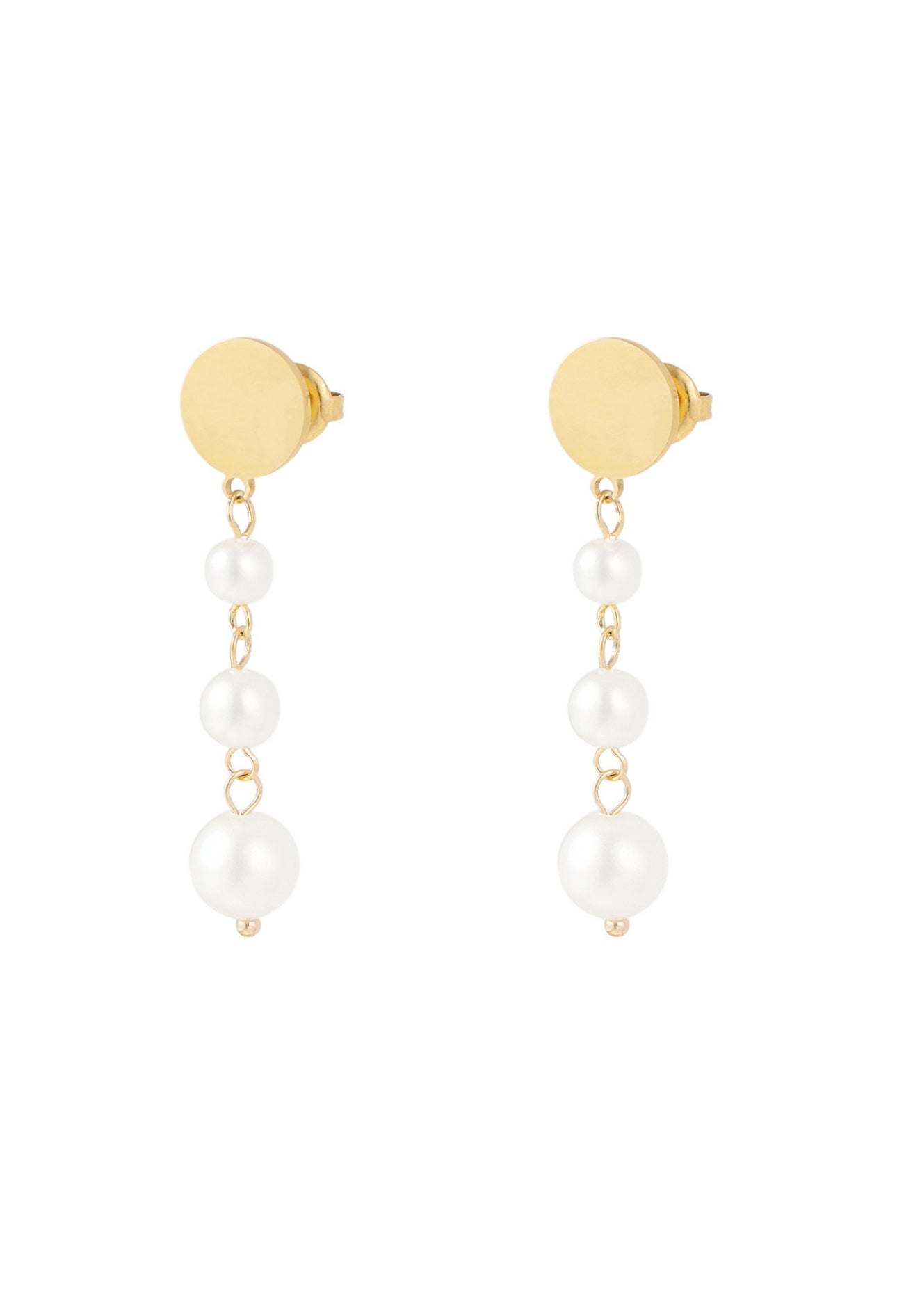 Oorhangers met imitatieparels Goudkleur 