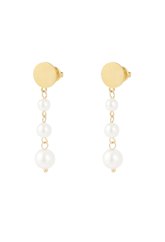 Oorhangers met imitatieparels Goudkleur 