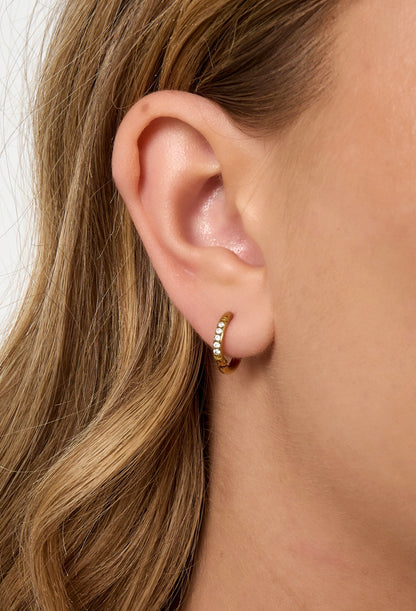 Oorringen met strass steentjes