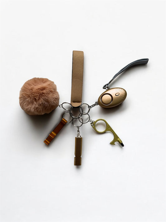 Safety keychain golden