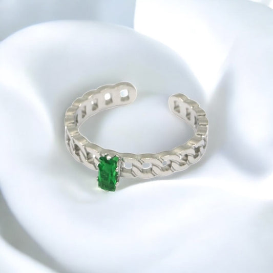 Ring groene steen