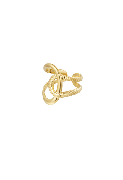 Ring met knoop Goudkleur one size