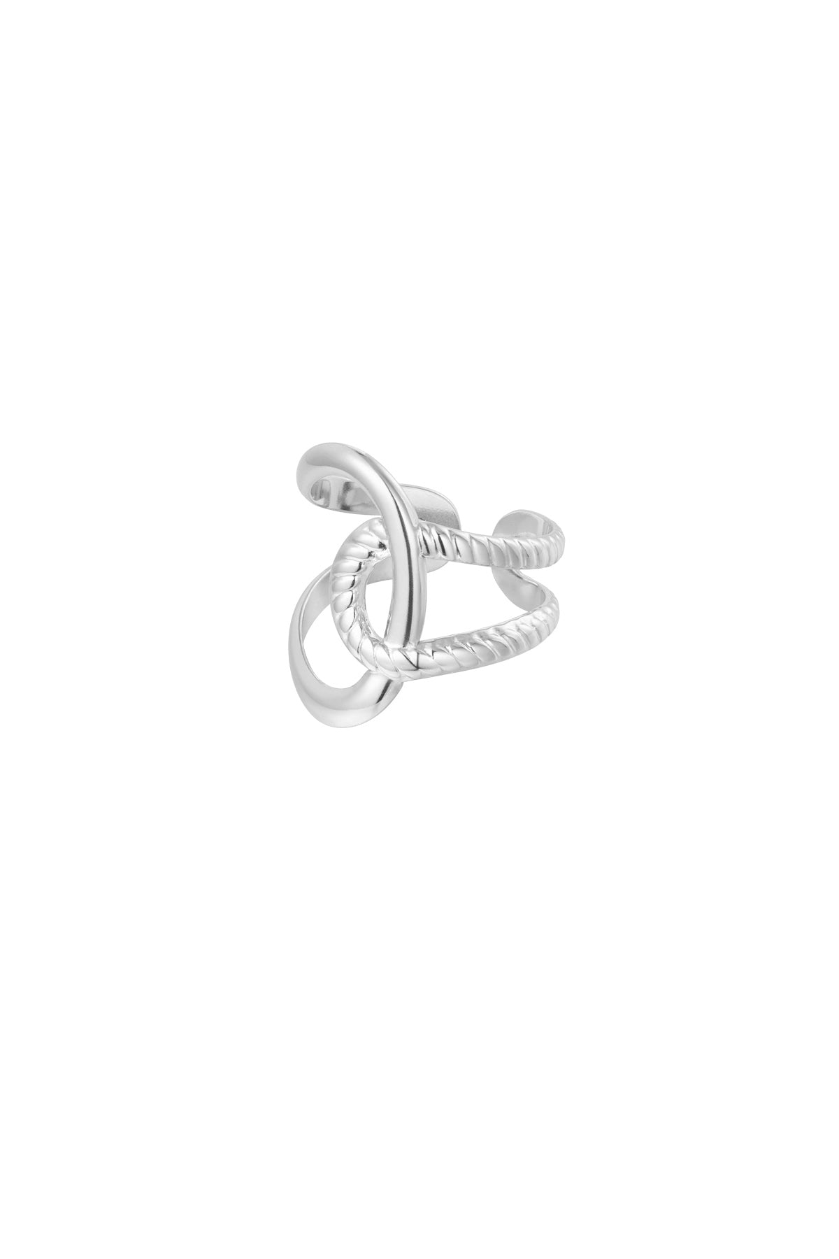Ring met knoop Zilverkleur one size 