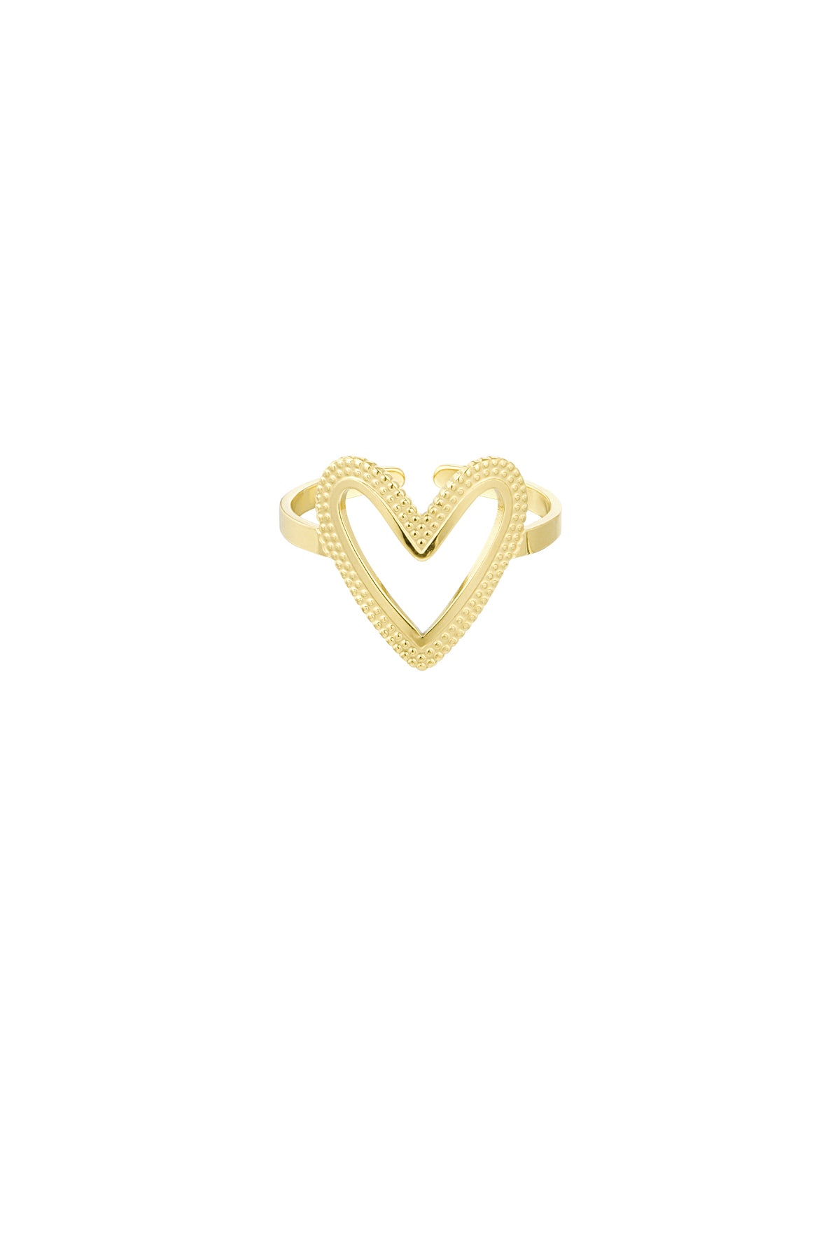 Ring met open hart Goudkleur 