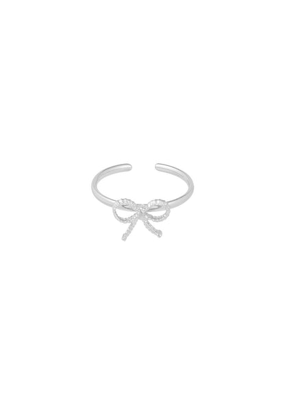 Ring met strikje Zilverkleur 
