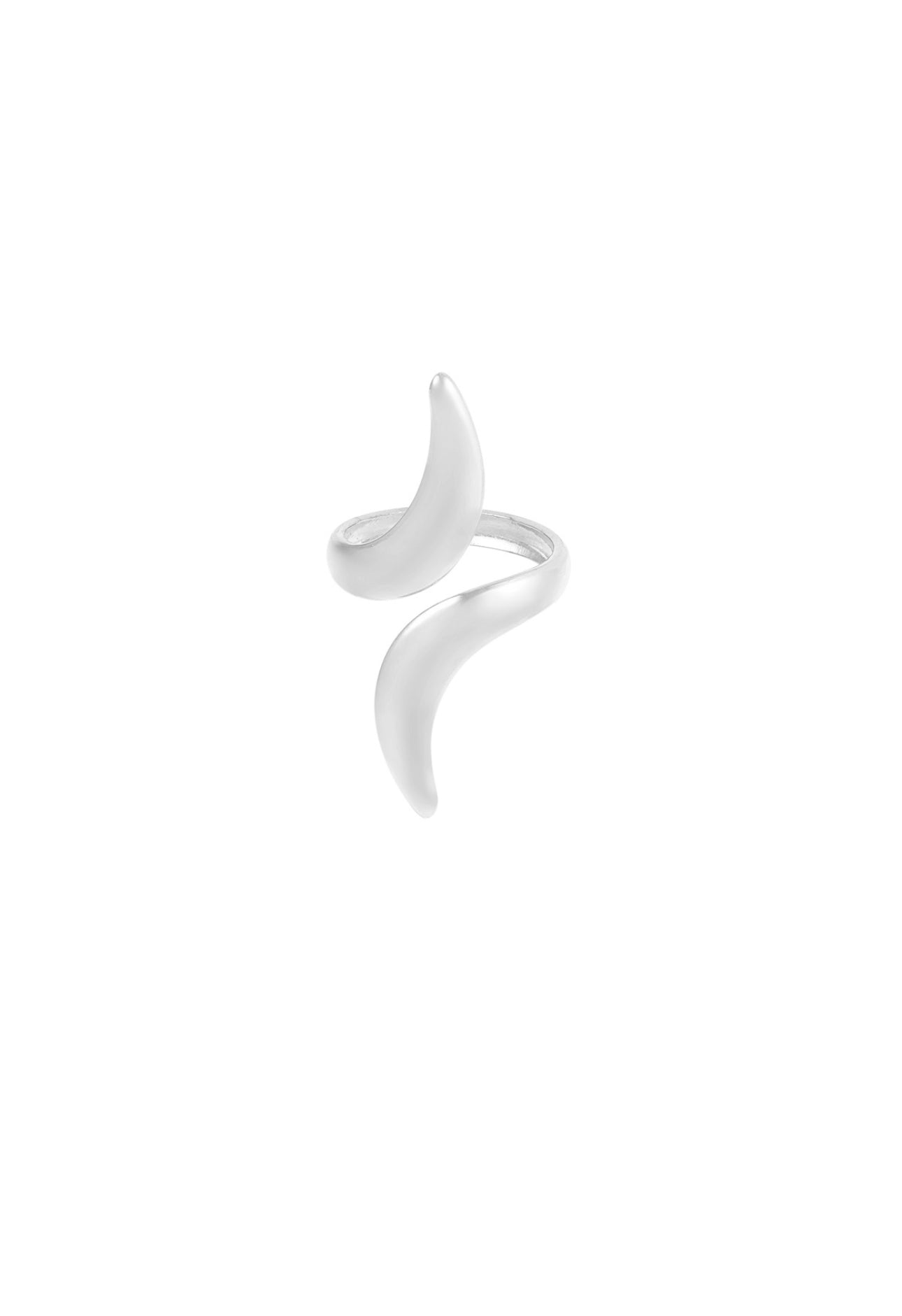 Ring swirl Zilverkleur 
