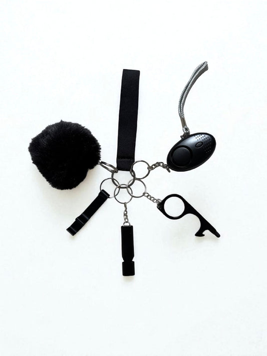 Safety keychain zwart