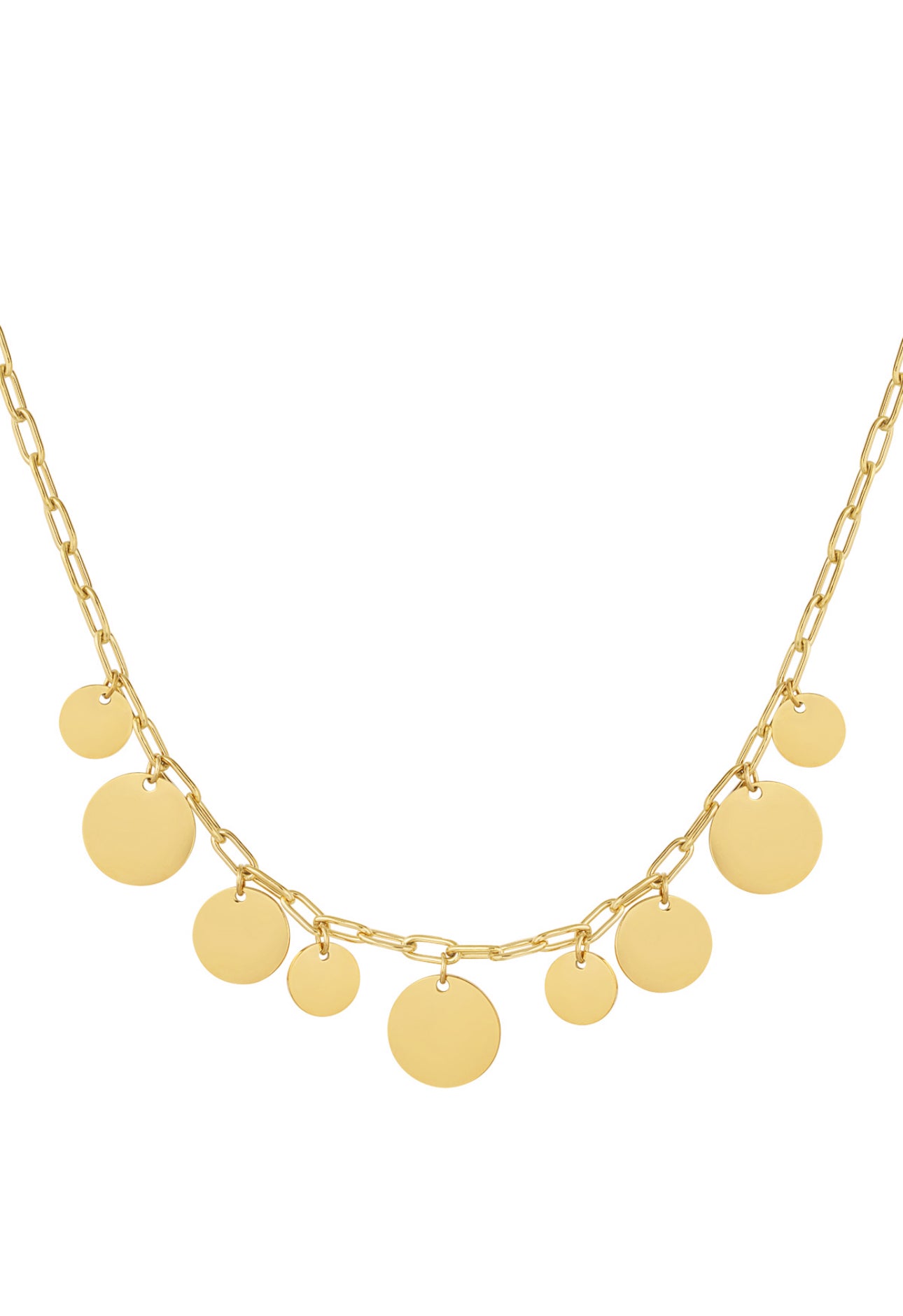 Schakelketting met bedels goudkleur 