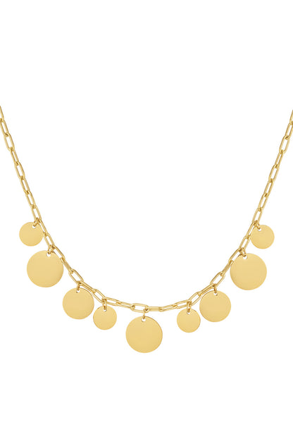 Schakelketting met bedels goudkleur 