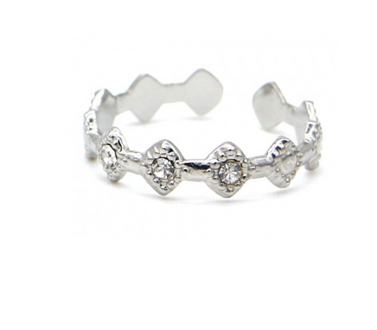 Ring met strass steentjes