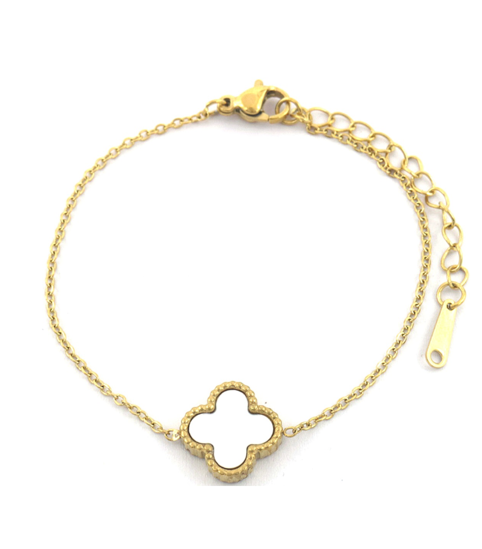 Clover armband wit