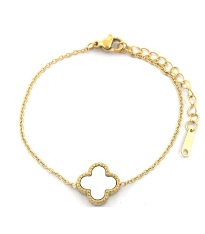 Clover armband wit