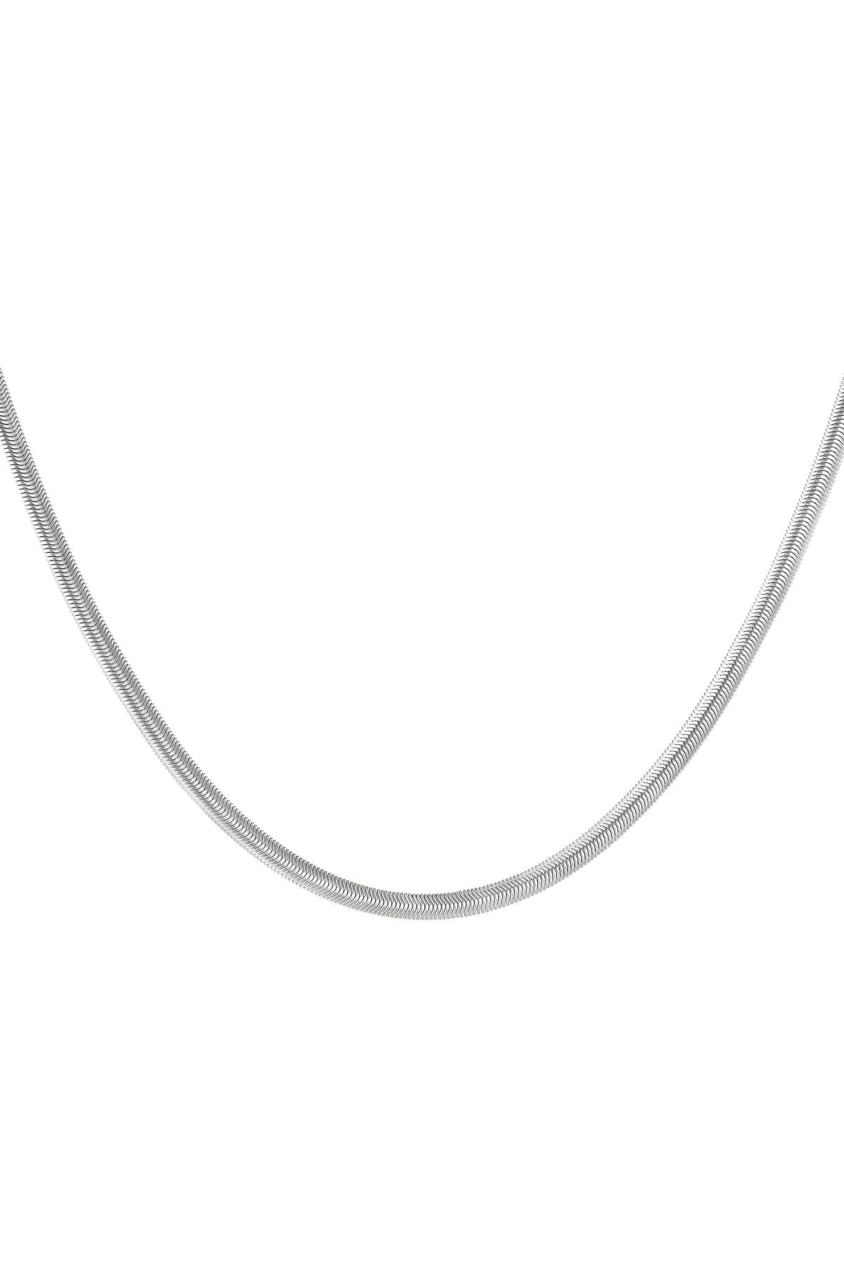 Snake chain ketting zilverkleur 