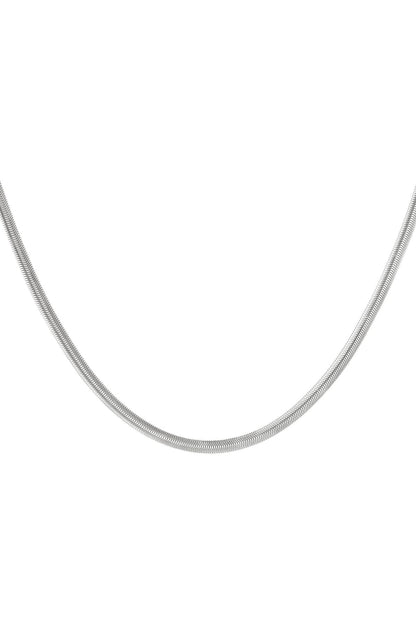 Snake chain ketting zilverkleur 