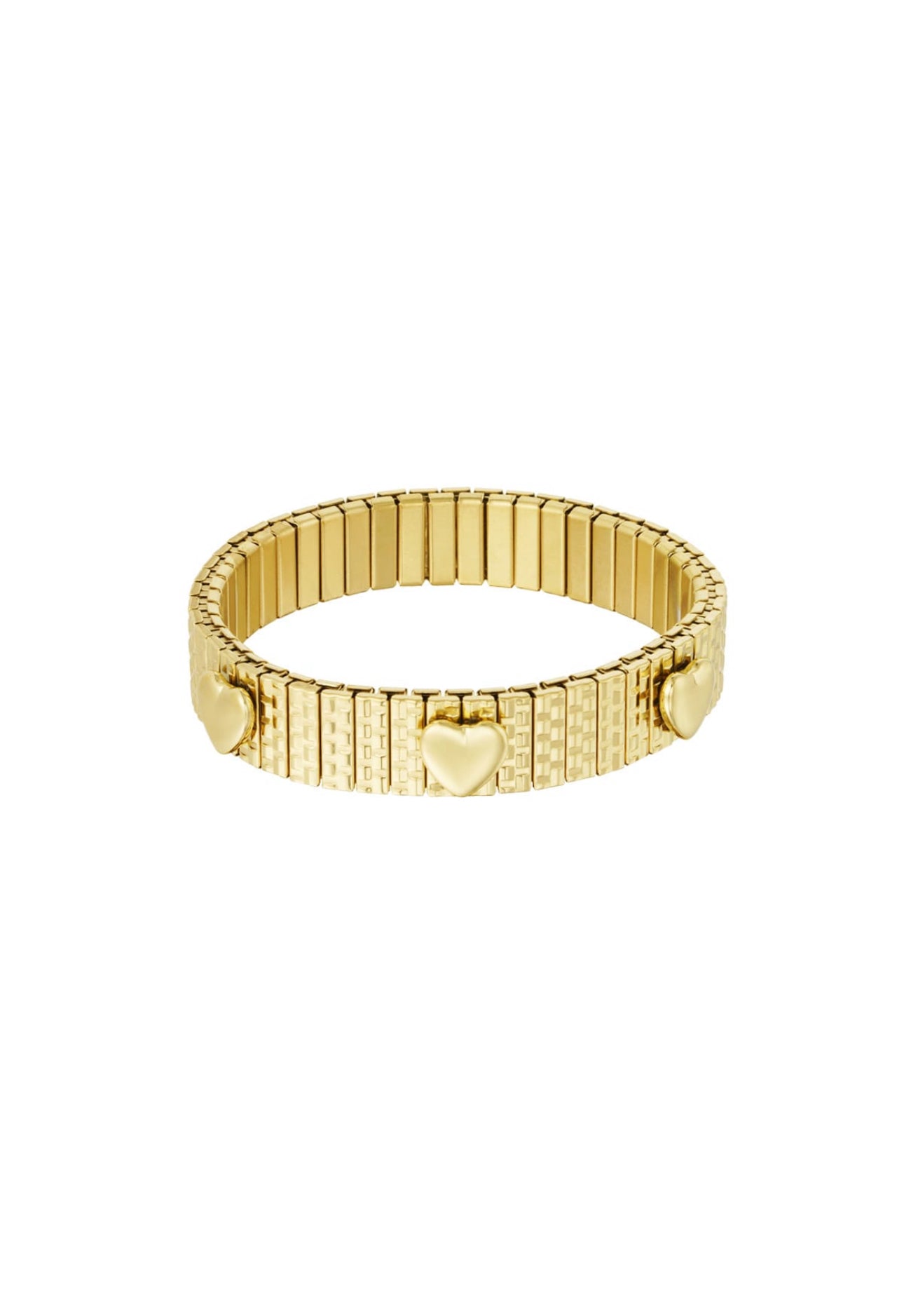 Statement armband met hartjes Goudkleur 