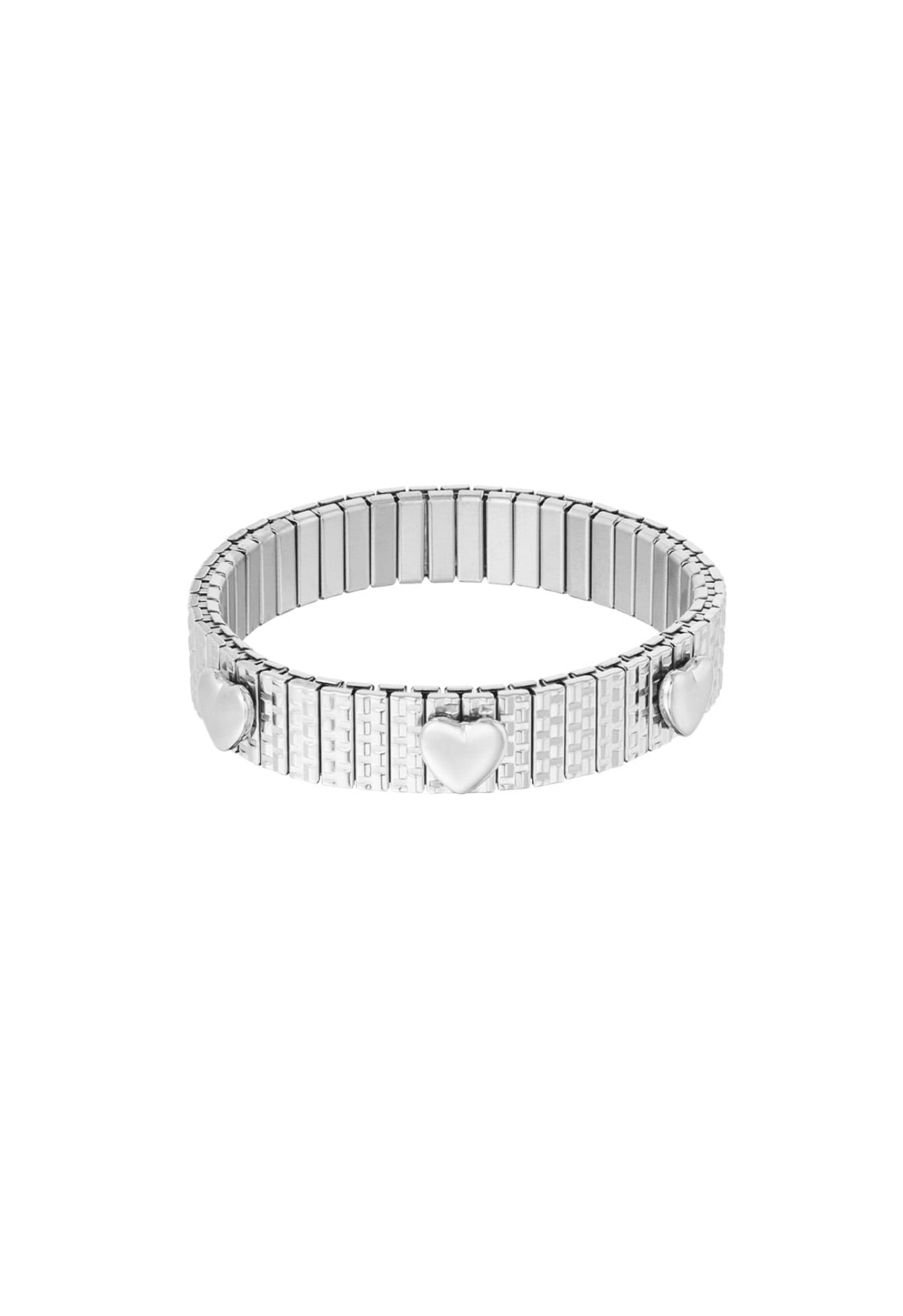 Statement armband met hartjes Zilverkleur 