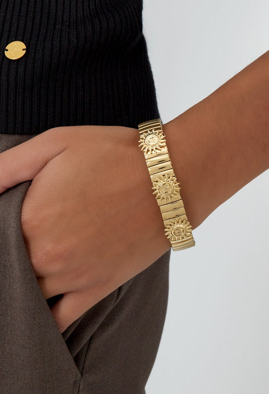 Statement armband met zonnetjes
