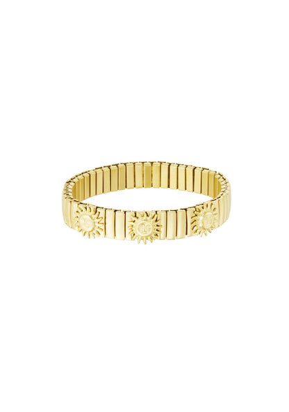 Statement armband met zonnetjes Goudkleur 