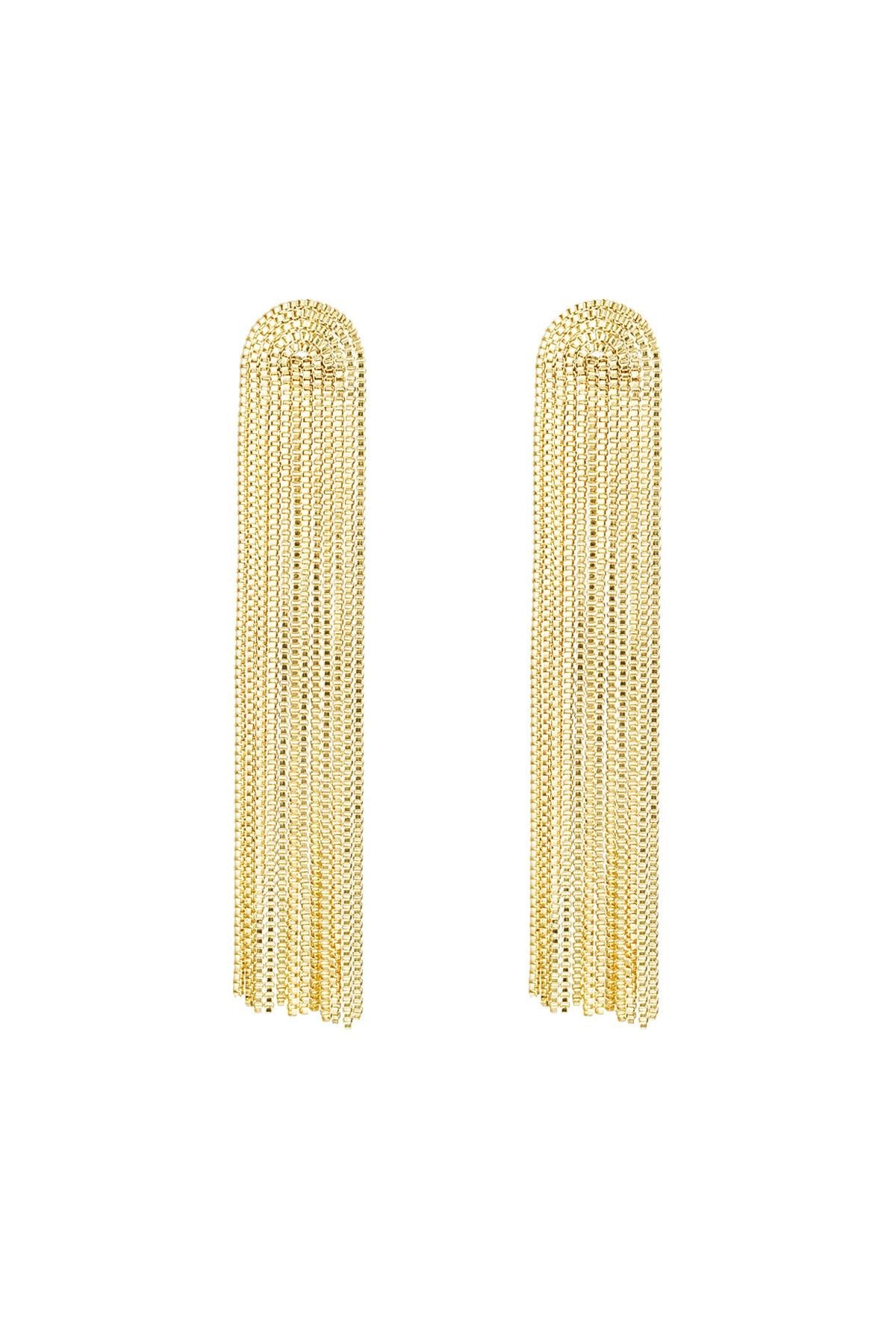 Statement oorhangers goudkleur 