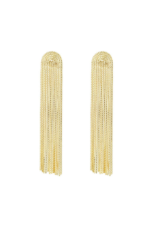Statement oorhangers goudkleur 