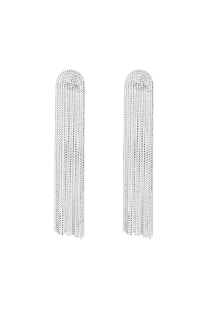 Statement oorhangers zilverkleur 