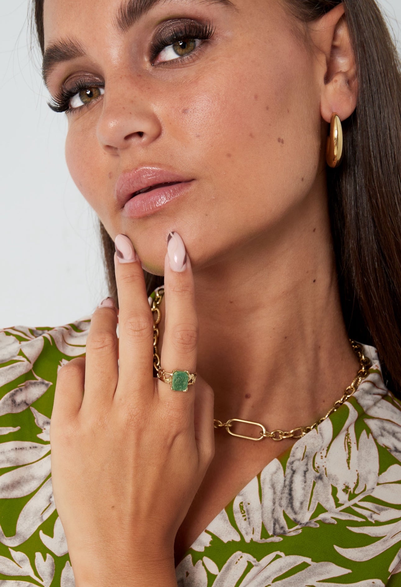 Statement ring grote steen one size 