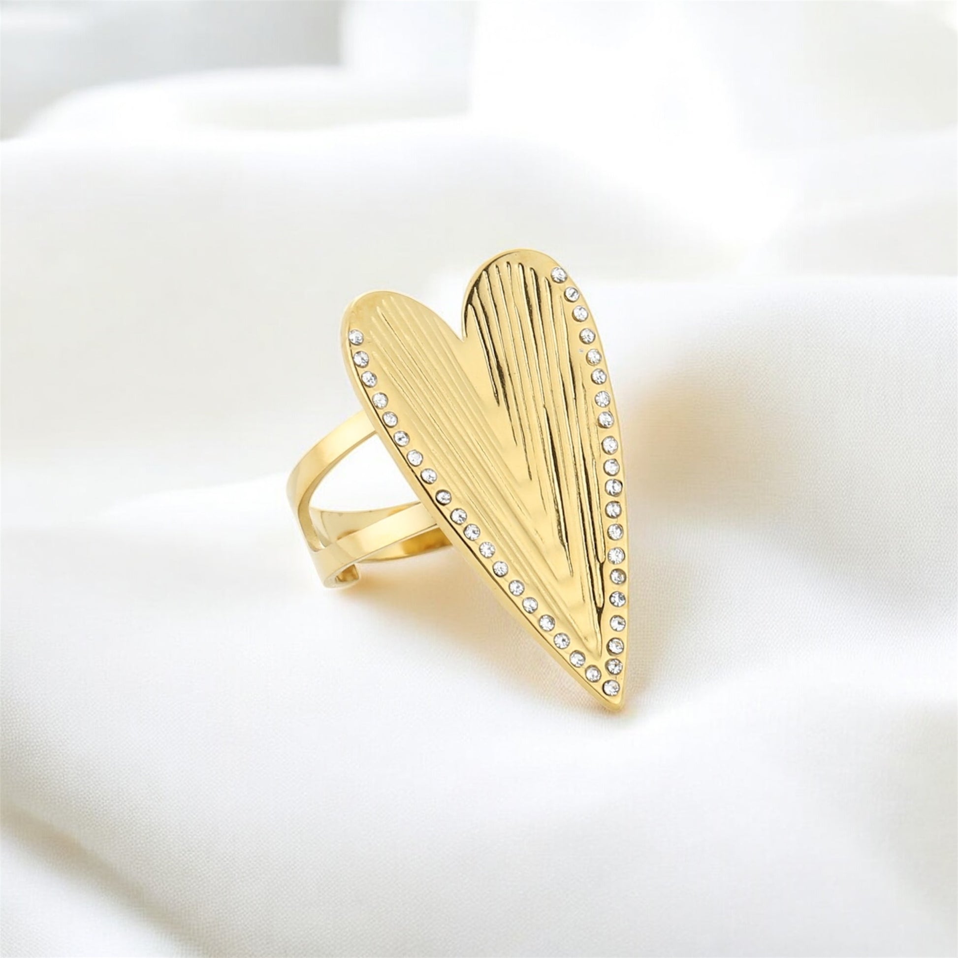 Statement ring hart Goudkleur 