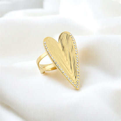 Statement ring hart Goudkleur 