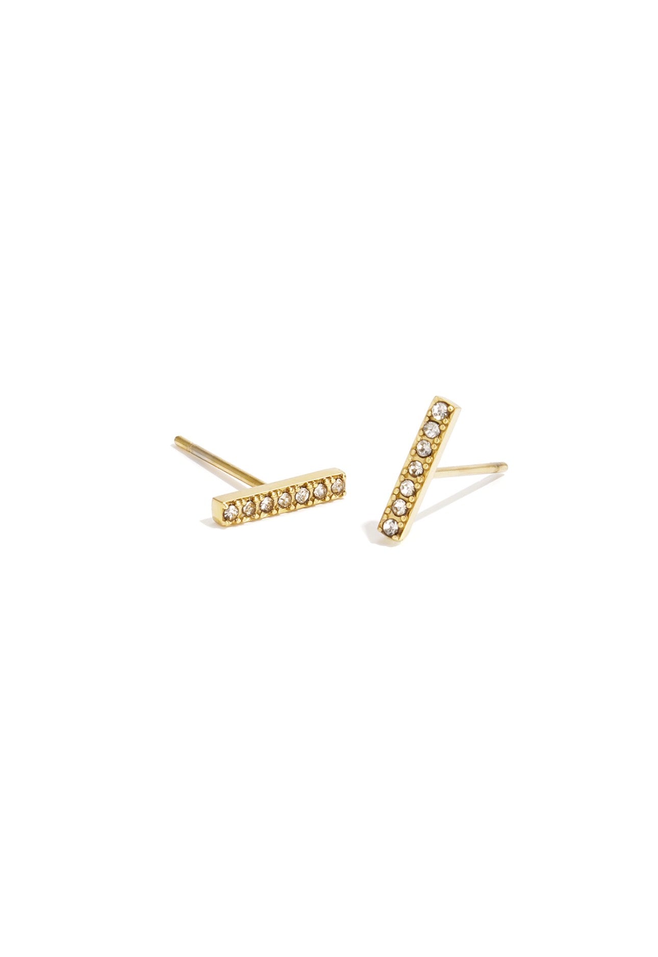 Strass oorknopjes Goudkleur 