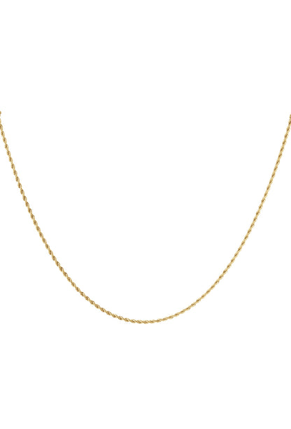 Subtiele gedraaide ketting goudkleur 